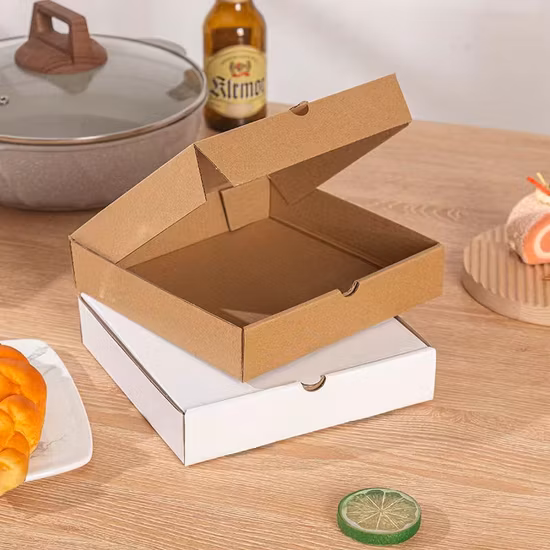 Heißer Verkauf individuelles Logo elegante braune Kraft-Karton-Papier-Pizza-Box