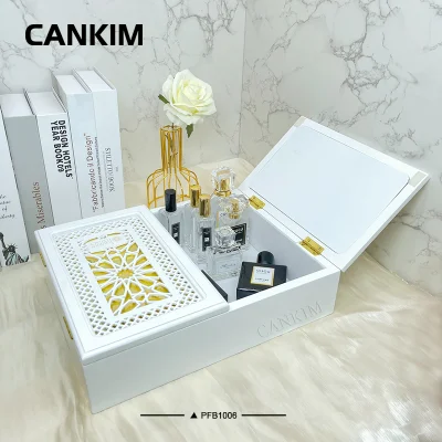 Cankim White Laquer Parfümboxen Design Parfümverpackungsbox Luxusparfümflasche mit Box